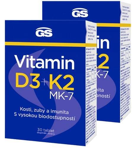 GS Vitamin D3 + Vitamin K2, 60 tablet