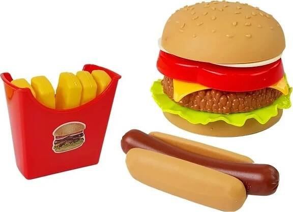 LEAN Toys Hamburger sada s rychlým občerstvením 7058
