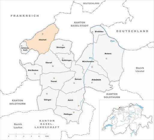 Karte von Allschwil
