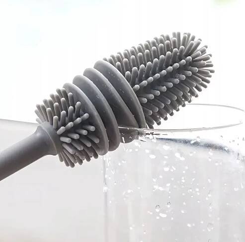 Silikonový kartáč na mytí sklenic - délka 28 cm