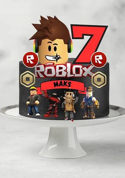 Vaflový OPLATEK NA DORT NAROZENINY ROBLOX + DÁREK JMÉNO VĚK TEXT A4 Kód výrobce ProjectPro