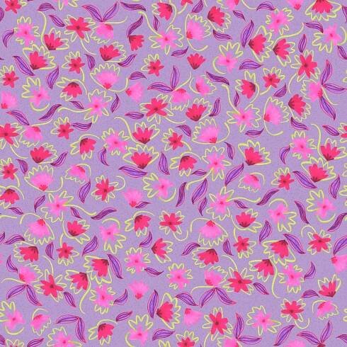 Iracema Justa - Floral Neon Magenta