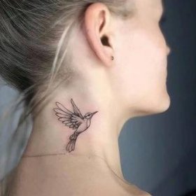 Tetování kolibříka pro dívky (29 fotografií): význam pro ženy, náčrtky tetování na noze, paži a klíční kosti. Co znamená