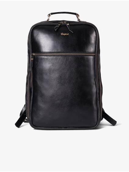 Bagind Cestuy Sirius - unisex kožený batoh černý