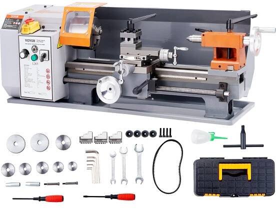 VEVOR Mini Metal Lathe 8×14" Metalworking 200x350 mm DIY 600W Variable Speed