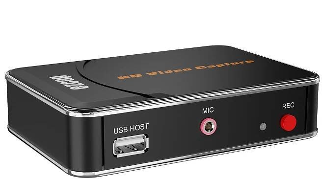 ezcap 280HD Video-Capture-Box, 1080P HD-Aufnahmebox, Audio-Video-Konverter, unterstützt HD IN & OUT, MIC IN, Plug-and-Play