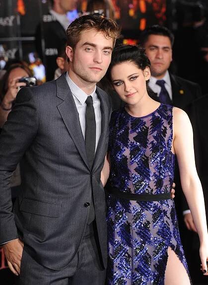 Robert Pattinson and Kristen Stewart at the premiere of "The Twilight Saga: Breaking Dawn - Part 1".