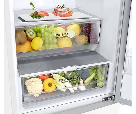 Fresh šuplíky s ovocem a zeleninou kombinované chladničky LG GBP62SWNBC_03