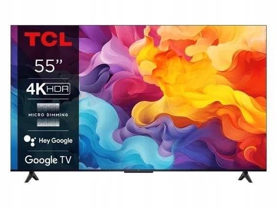 Televizor 55 palců LED TCL 55V6B Google TV 4K UHD černý