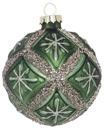 Vánoční ozdoba Diamond Green Glitter