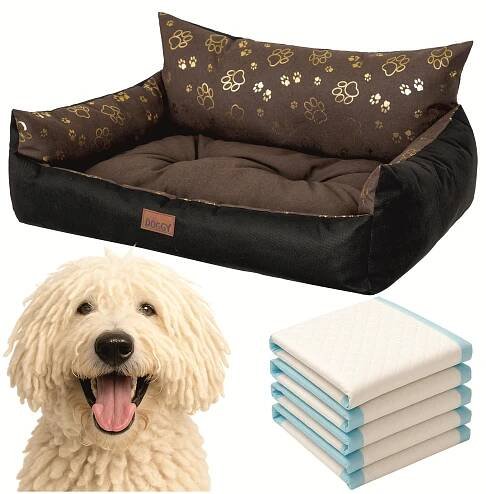 Pelíšek pro psa Voděodolné Potah pro psa 132 x 106 cm + hygienické podložky