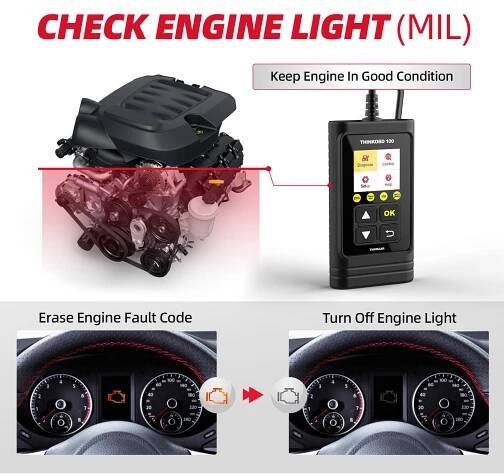 THINKOBD 100 OBD2 Scanner OBD Code Reader Car Check Engine Fault Diagnostic Tool