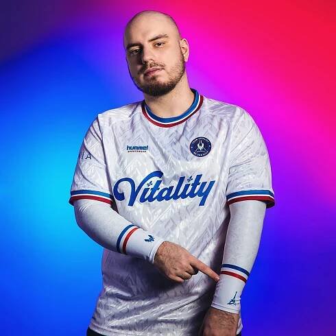 Derke valorant maillot et manchettes vitality alternate 2025
