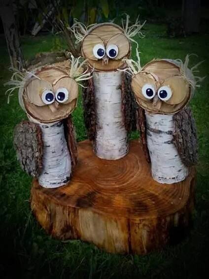 Pin by Katarína Janík on ZAHRADNÍ DEKORACE | Wood working gifts, Wood log crafts, Crafts