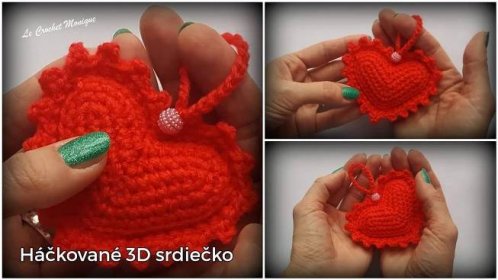 Háčkované 3D srdiečko/3D Crochet Heart (english sublitles) - YouTube
