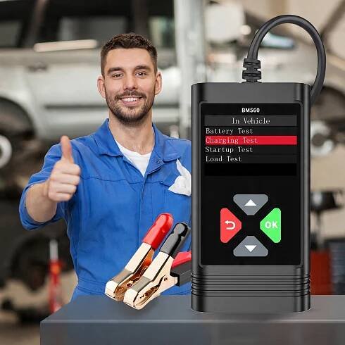 DIGITÁLNÍ MĚŘIČ TESTER BATERIÍ 6V 12V KINGBOLEN BM560 J POLSKÝ Kód výrobce FBT200