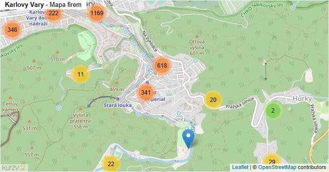Karlovy Vary - mapa firem