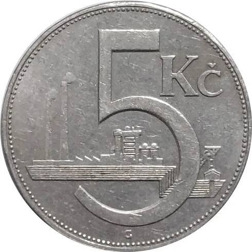 5 Korun Československo 1938