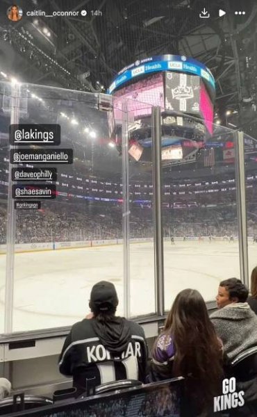 Joe Manganiello and Caitlin O'Connor Get Cuddly at LA Kings Game