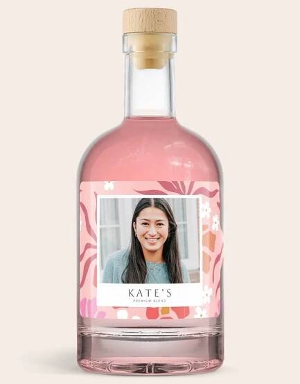 Personalizovaný růžový gin