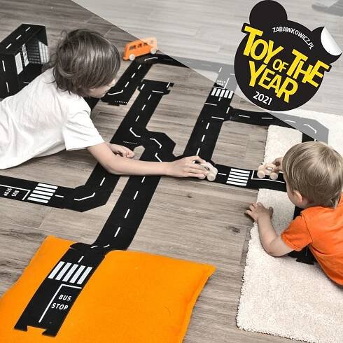 TODDLEROAD 2065 SADA METROPOLE - flexibilní silnice - 26 silikonových puzzle dílů