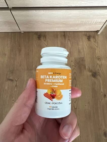 Recenze MOVit Energy Beta karoten Premium 25 000 IU + Panthenol + PABA, 90 tobolek | Alza.cz 