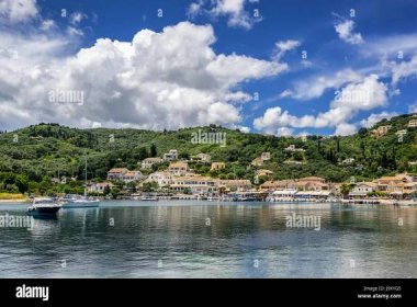 Agios Stefanos on the north east coast of Corfu Stock Photo
