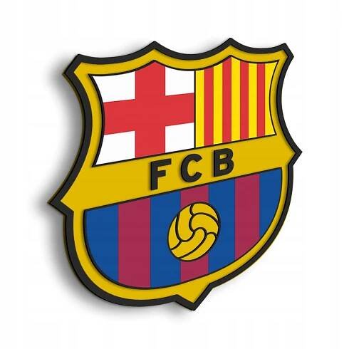 FC Barcelona Dřevěný 3D obraz na zeď Herb Dárek Noční Lampa LED