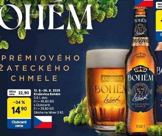 PIVO KRUŠOVICE BOHÉM