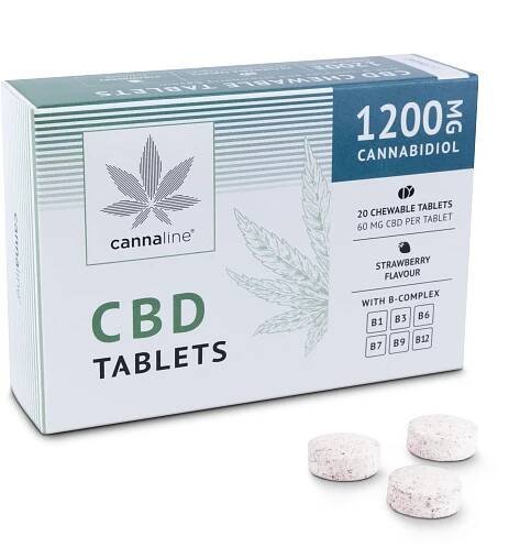 Cannaline CBD tablety jahoda 25 g