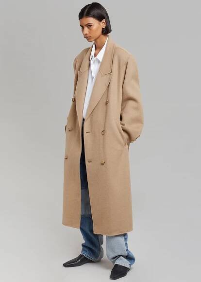 The Frankie Shop + Alexis Padded Shoulder Coat