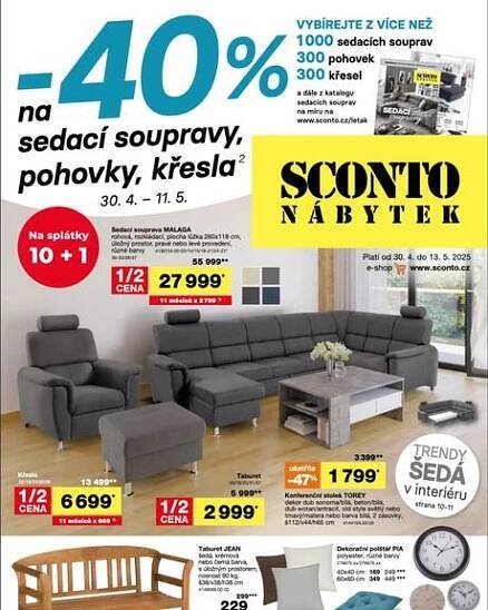 Sconto nábytek leták od středy 30.04.