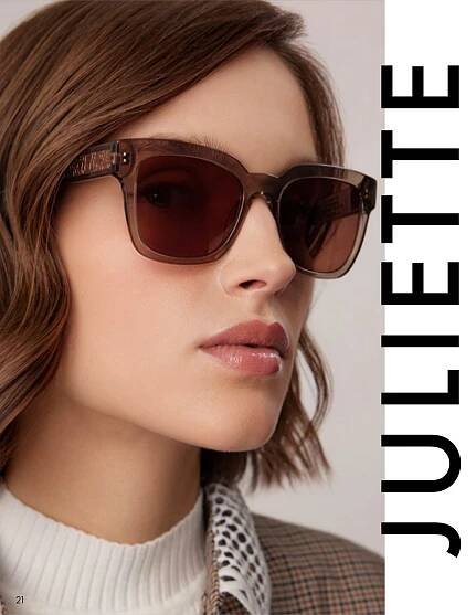 Discover the JULIETTE Amber Translucent Square Frame Sunglasses from ANNE FONTAINE