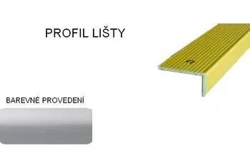 A 33 SCHODOVÉ LIŠTY - ŠROUBOVACÍ, 40×20 mm Barva: Stříbrná, Zvolte délku: 120 cm
