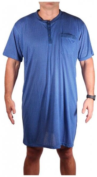 Slávek pánská noční košile krátký rukáv V2649 šedá velikost: XL