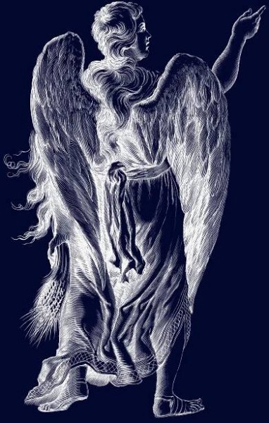 Virgo Guardian Angel Blue Wallpaper