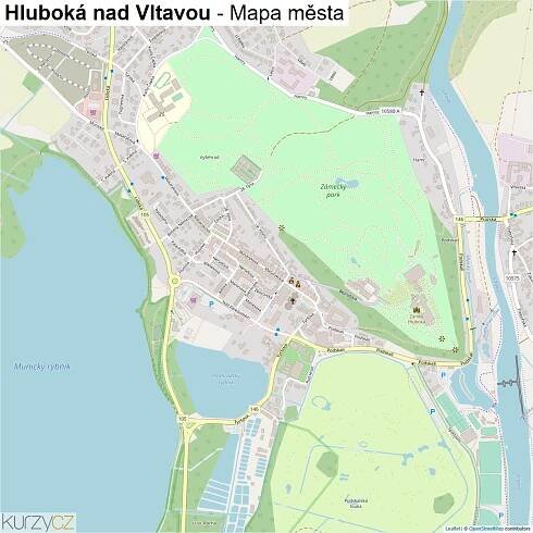 Hluboká nad Vltavou - mapy | Kurzy.cz