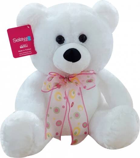 Plyšový medvídek Teddy bílý 30 cm