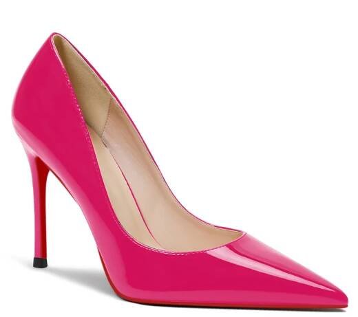 100mm Red Bottom High Heels Party Daily Patent Pumps-MERUMOTE