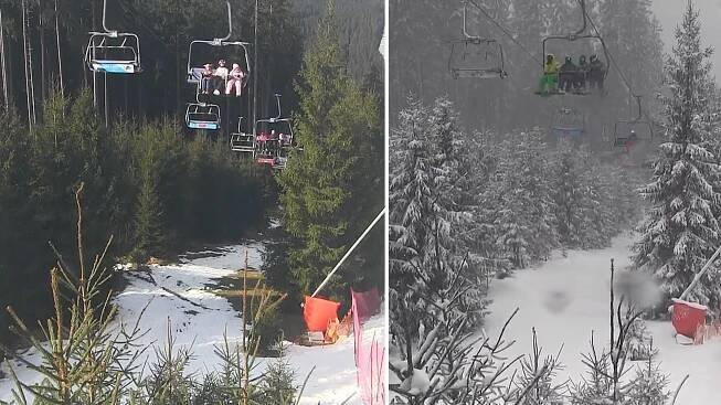 Na českých horách pořádně chumelilo. Sledujte přírůstek sněhu oproti včerejšku