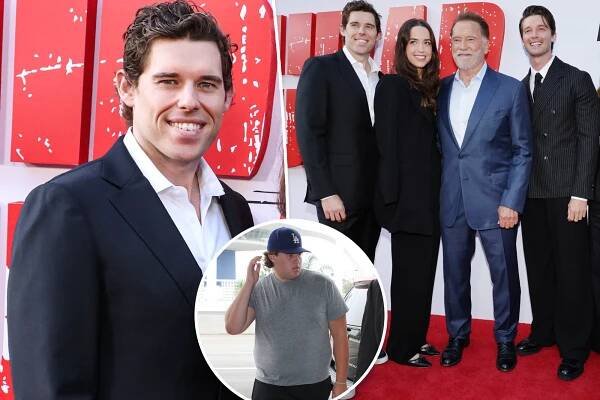 Christopher Schwarzenegger shows off weight loss on red carpet with dad, siblings