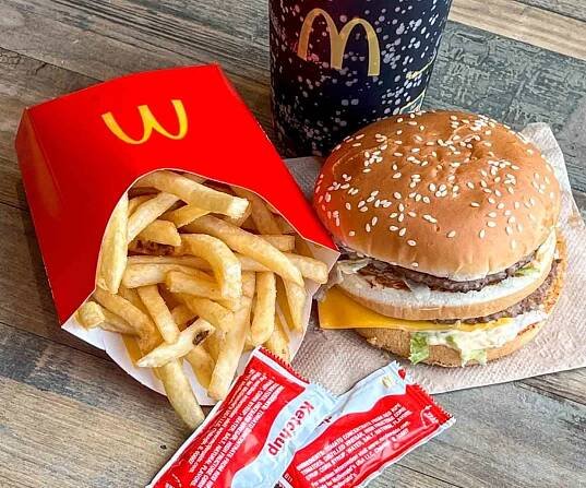 McDonalds Meal with Ketchup