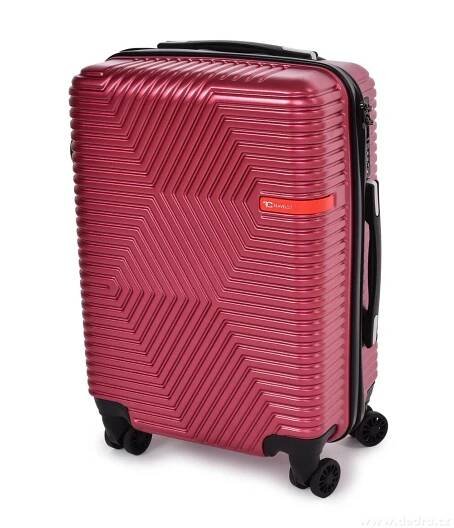 FC TRAVELLER | palubní kufr 55 cm do letadla | 4 kolečka 360°, TSA zámek & výsuvná rukojeť | vínový
