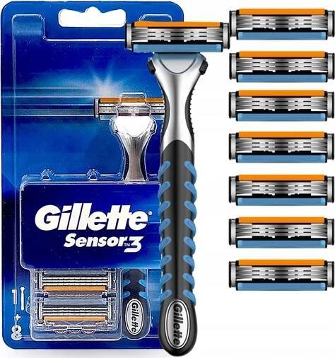 Holicí strojek Gillette Sensor3 + 8 břitových vložek