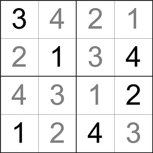 Sudoku pro malé děti - jednoduché sudoku, vhodné již pro předškoláky