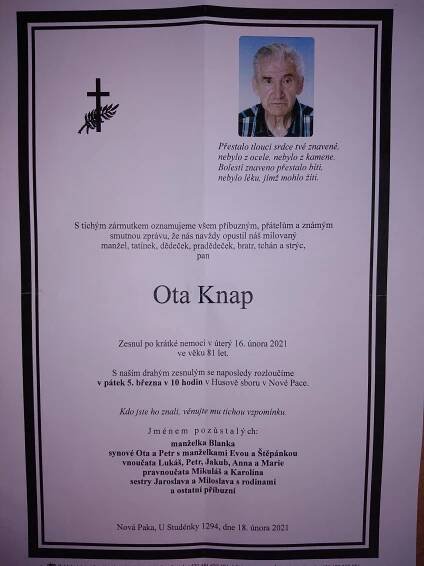 Nikdy nezapomeneme Oto!