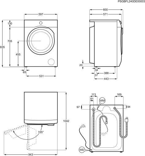AEG 7000 ProSteam® UniversalDose LWR73066OC