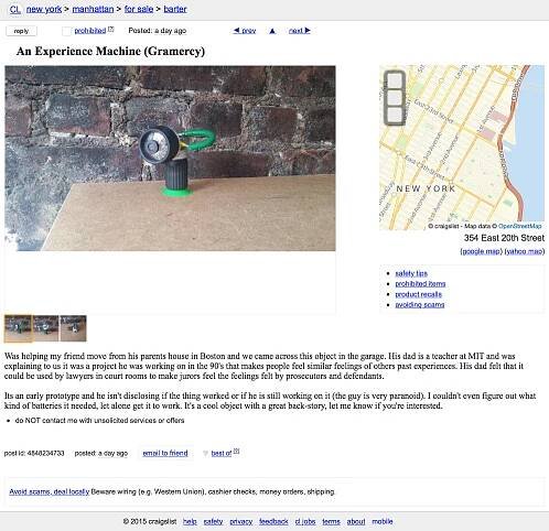 Craigslist For Barter — Extrapolation Factory
