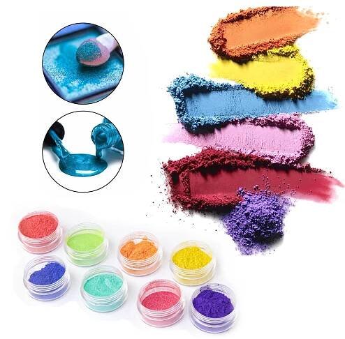 Pearlescent Mica Pigment Powder: 12 Color Shimmery Resin Craft Kit