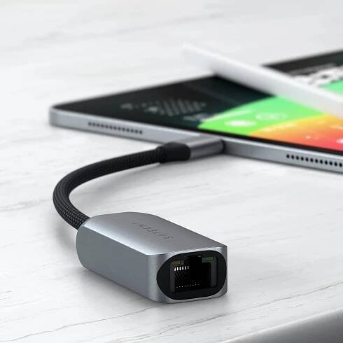 Satechi ethernet redukce - RJ45 na USB-C - vesmírně šedá - Appleking.cz
